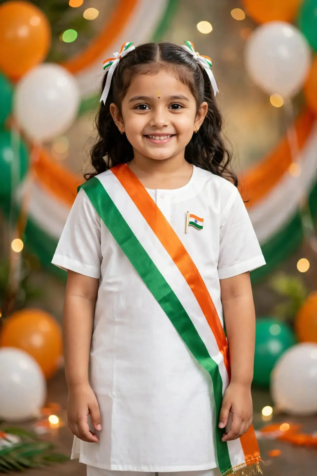 White Kurti for kids — White colour — Cotton fabric — Indian sizes 24–34 — White Kurta Pyjama fancy dress for school annual day & sports day — Kolkata & West Bengal delivery — ZapCostumes