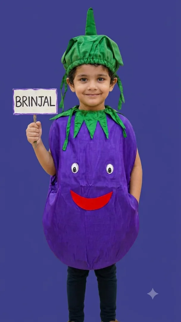 Brinjal Costume — Fruits / Vegetables for Kids | Kolkata Fancy Dress & School Annual Day Outfits | ZapCostumes
