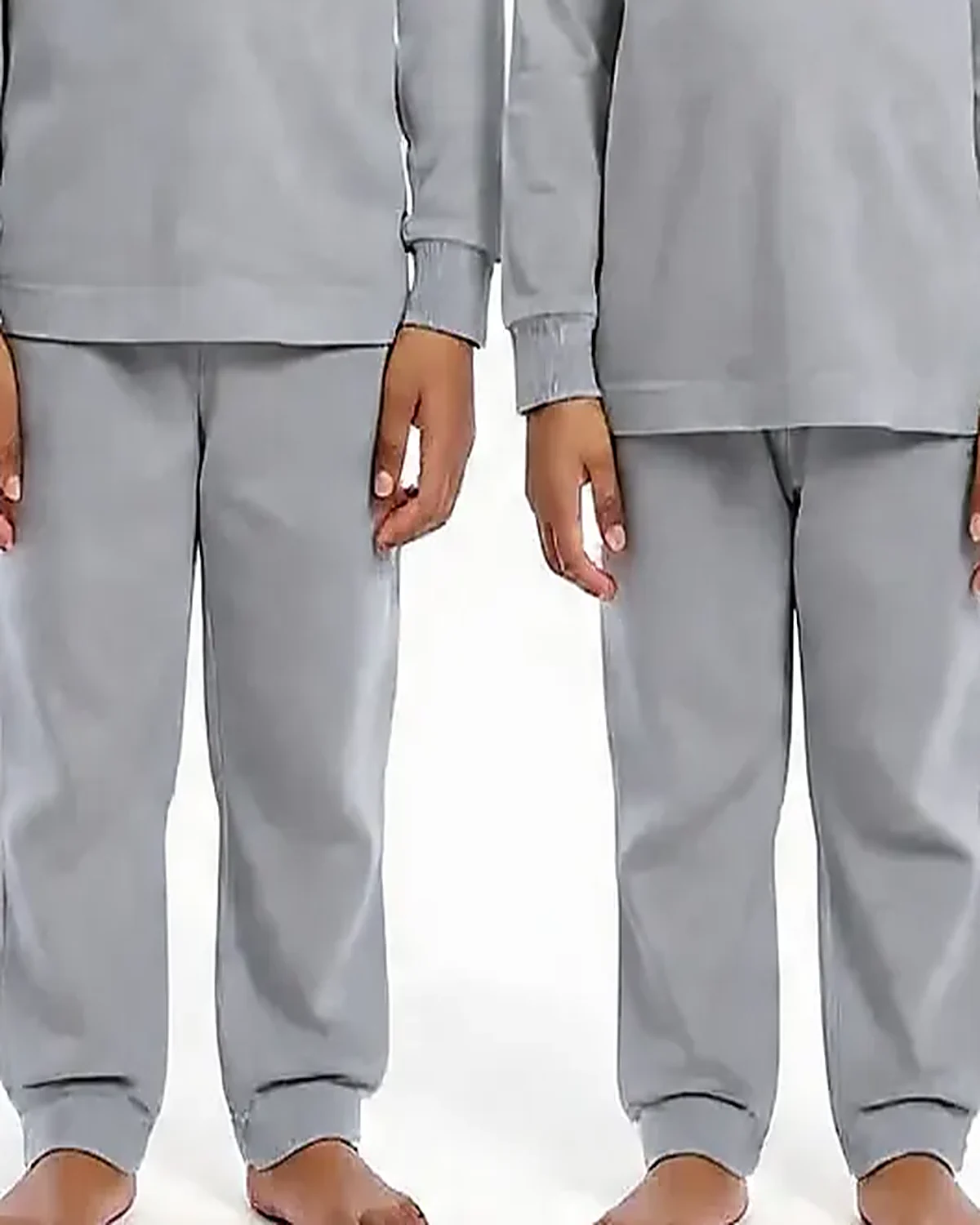 Grey Tracksuit for kids — Lower half close-up — Grey colour — Polyester Blend fabric — Indian sizes 22–34 — Tracksuits / Jersey fancy dress for school annual day & sports day — Kolkata & West Bengal delivery — ZapCostumes