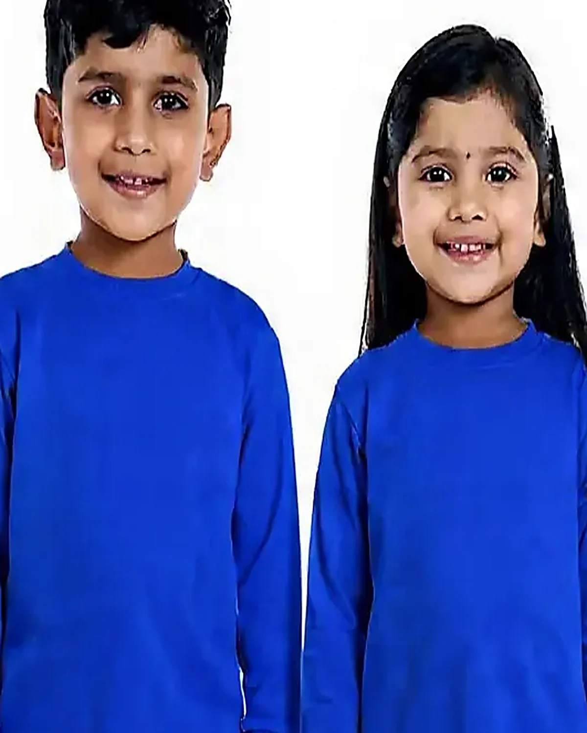 Royal Blue Tracksuit for kids — Top half close-up — Royal Blue colour — Polyester Blend fabric — Indian sizes 22–34 — Tracksuits / Jersey fancy dress for school annual day & sports day — Kolkata & West Bengal delivery — ZapCostumes