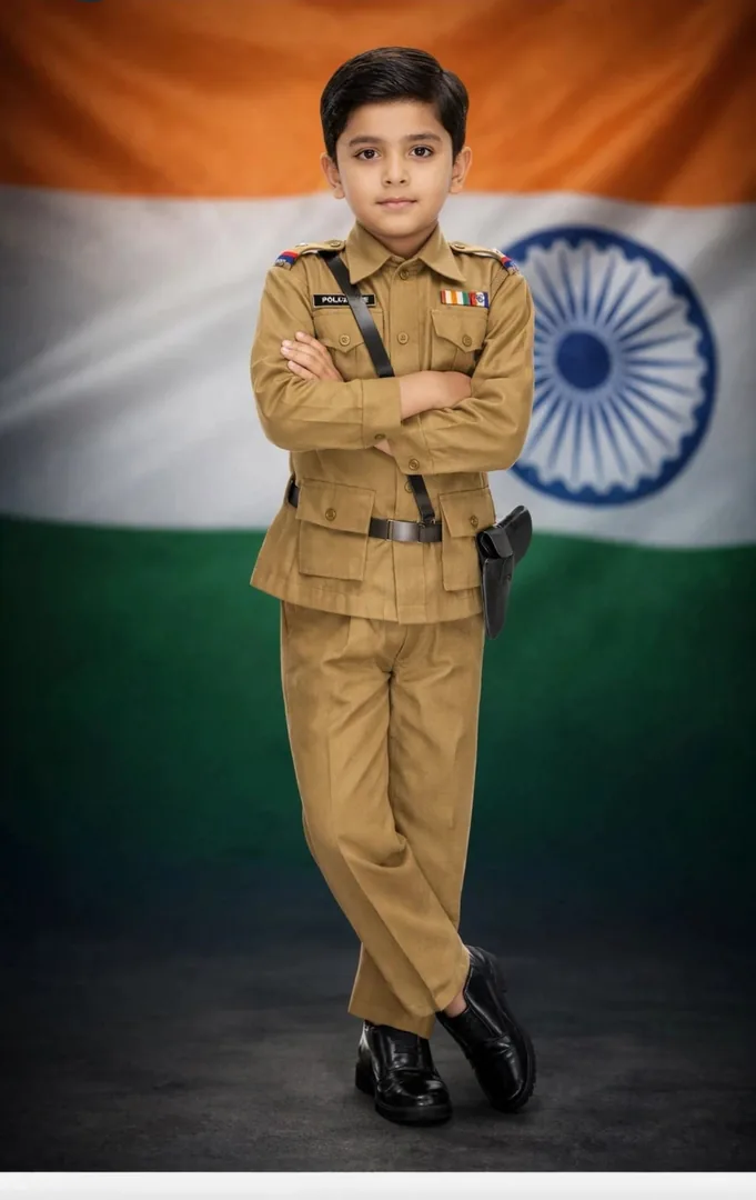 Police Officer Costume — Defence Forces for Kids | Kolkata Fancy Dress & School Annual Day Outfits | ZapCostumes