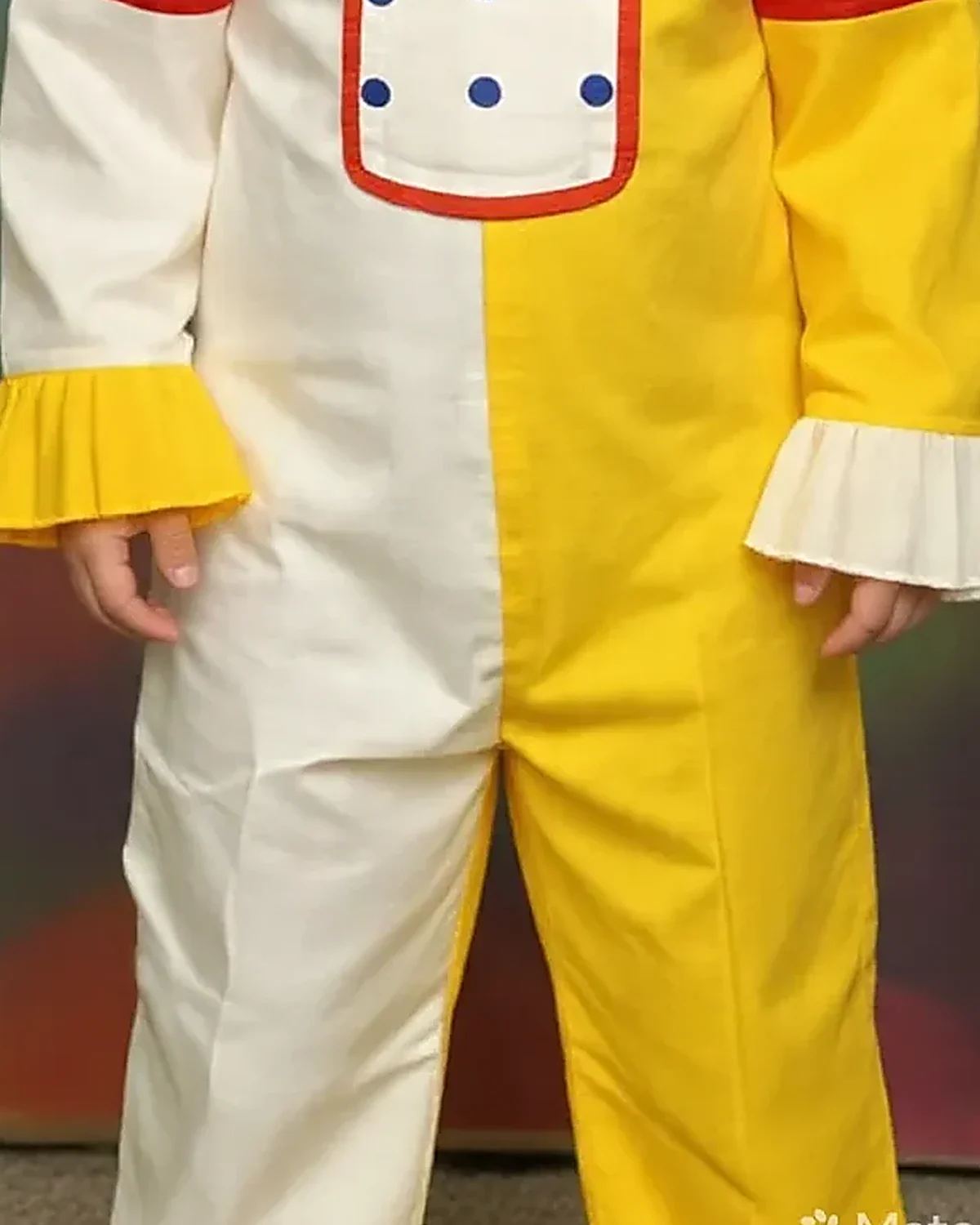 Joker / Clown Costume for kids — Lower half close-up — Red/Yellow colour — Polyester fabric — Indian sizes S–XL — Clown / Joker fancy dress for school annual day & sports day — Kolkata & West Bengal delivery — ZapCostumes