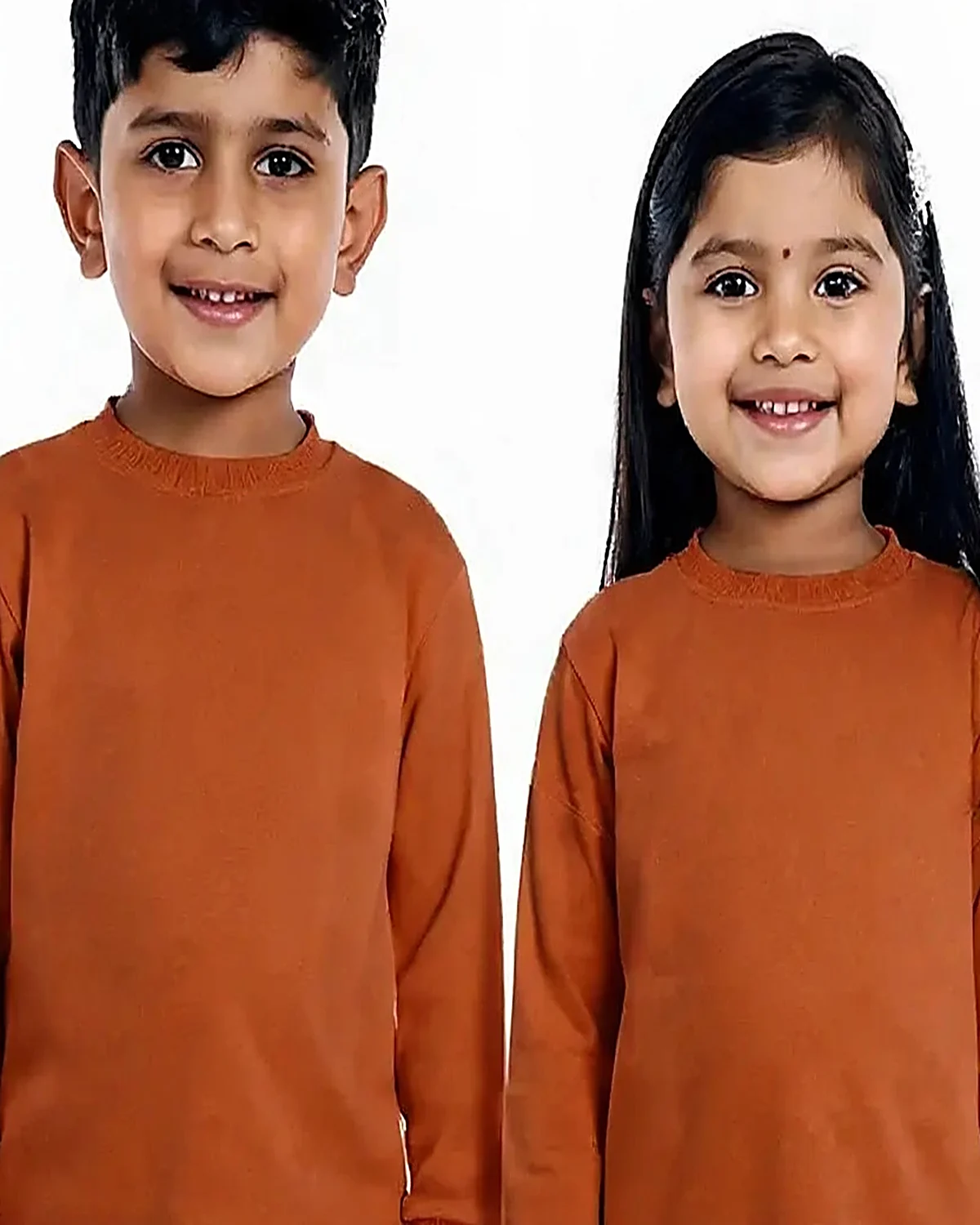 Rust Tracksuit for kids — Top half close-up — Rust colour — Polyester Blend fabric — Indian sizes 22–34 — Tracksuits / Jersey fancy dress for school annual day & sports day — Kolkata & West Bengal delivery — ZapCostumes