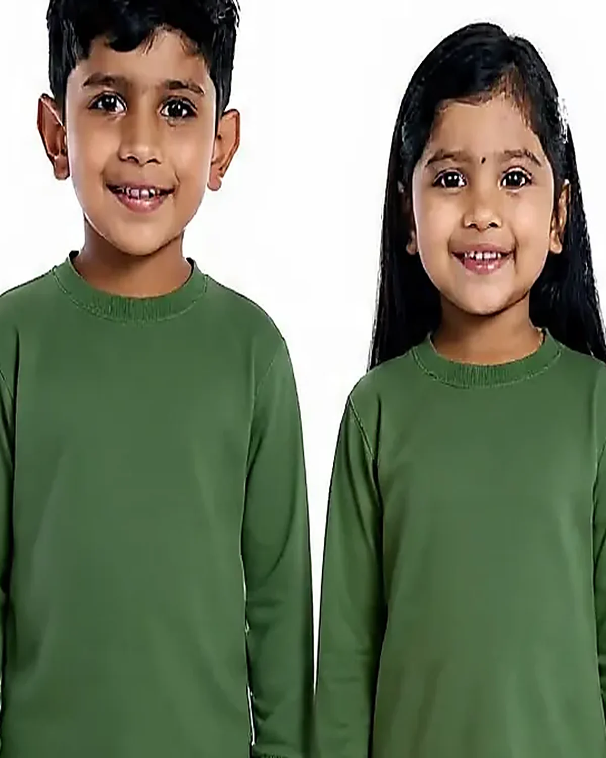 Green + Brown / Tree Tracksuit for kids — Top half close-up — Green/Brown colour — Polyester Blend fabric — Indian sizes 22–34 — Tracksuits / Jersey fancy dress for school annual day & sports day — Kolkata & West Bengal delivery — ZapCostumes