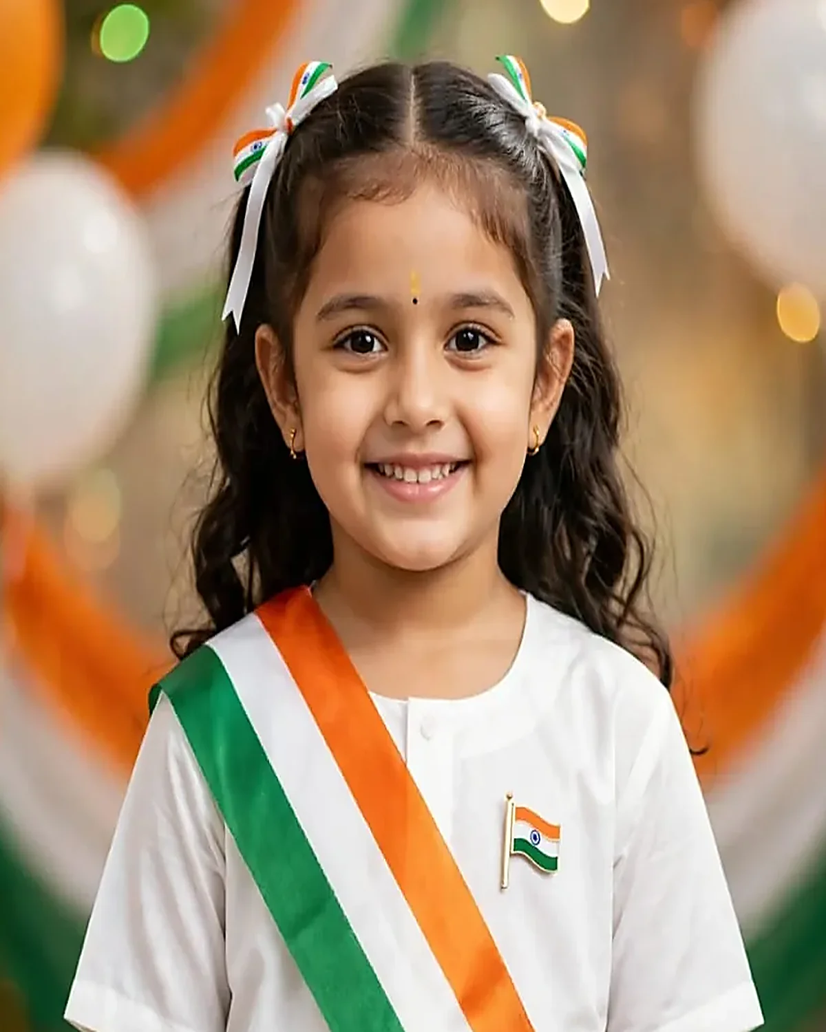 White Kurti for kids — Top half close-up — White colour — Cotton fabric — Indian sizes 24–34 — White Kurta Pyjama fancy dress for school annual day & sports day — Kolkata & West Bengal delivery — ZapCostumes