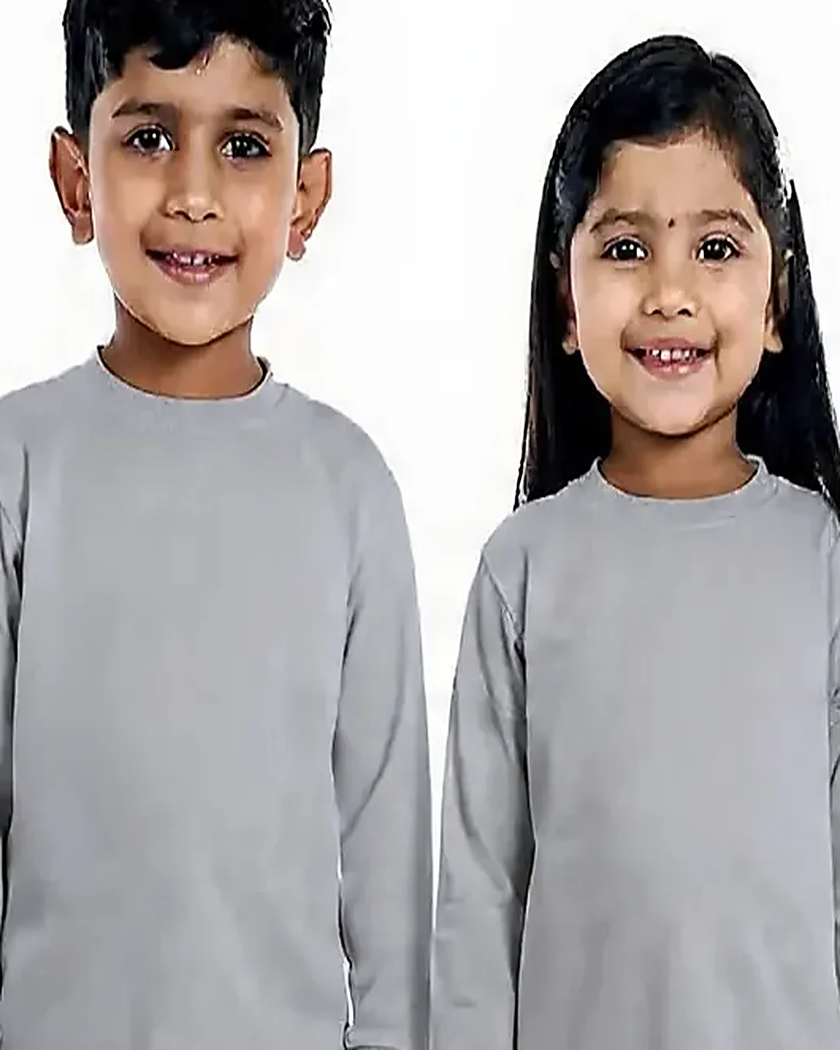 Grey Tracksuit for kids — Top half close-up — Grey colour — Polyester Blend fabric — Indian sizes 22–34 — Tracksuits / Jersey fancy dress for school annual day & sports day — Kolkata & West Bengal delivery — ZapCostumes