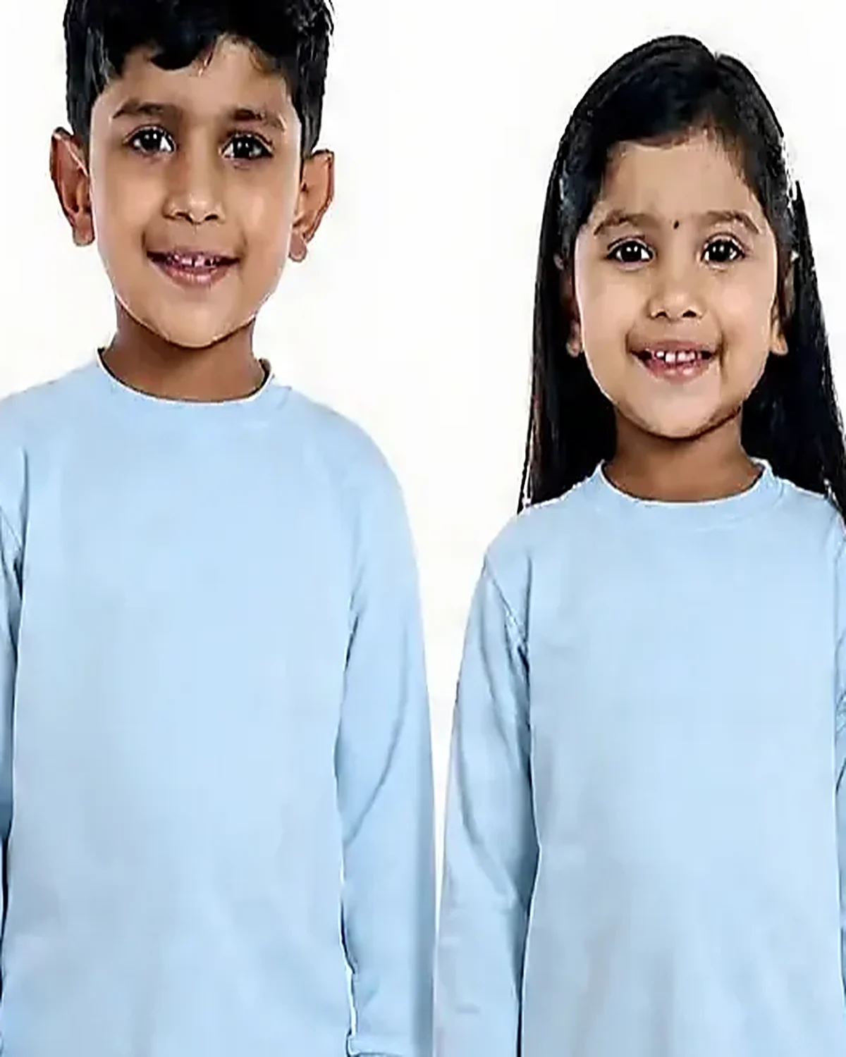 Sky Blue Tracksuit for kids — Top half close-up — Sky Blue colour — Polyester Blend fabric — Indian sizes 22–34 — Tracksuits / Jersey fancy dress for school annual day & sports day — Kolkata & West Bengal delivery — ZapCostumes