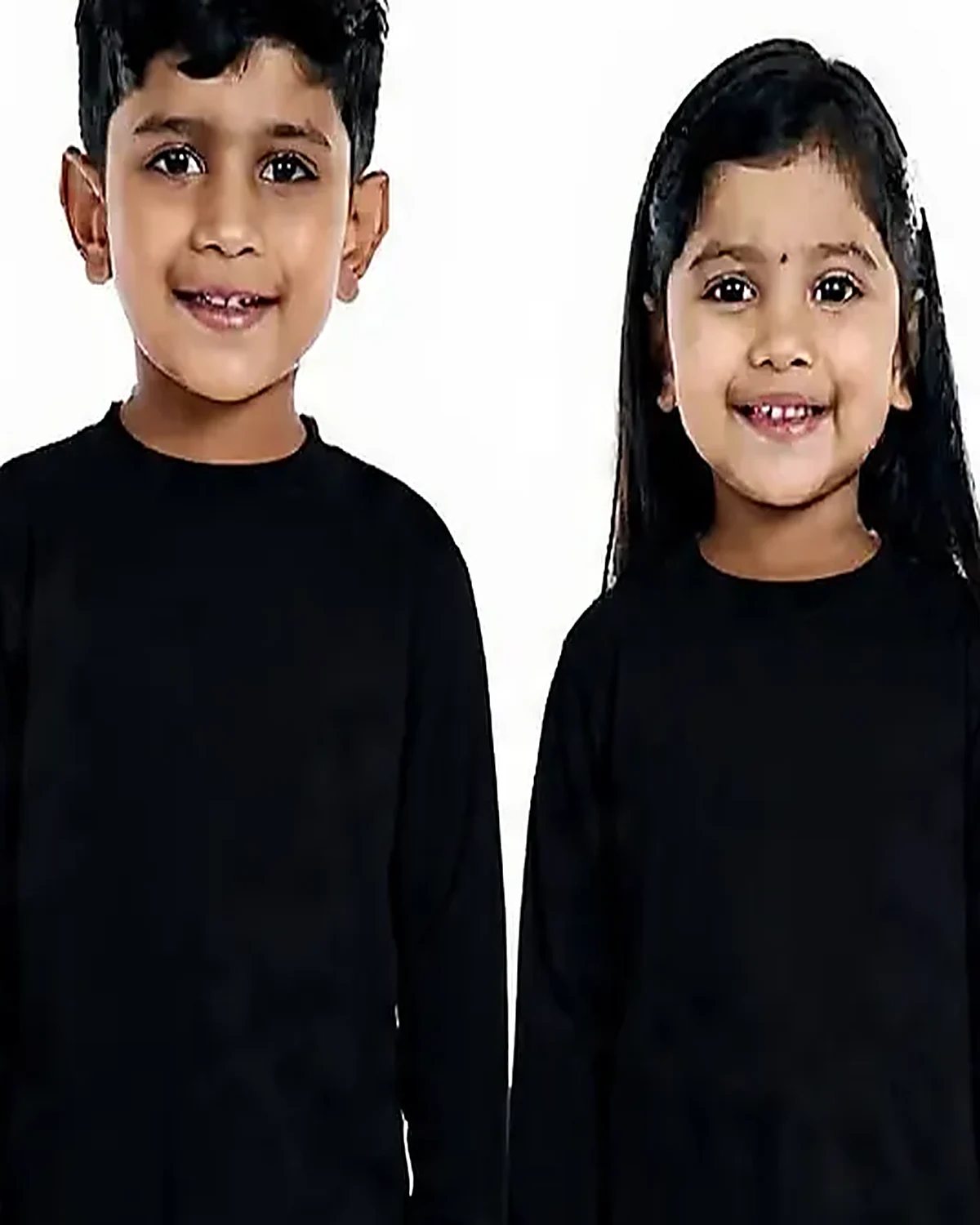 Black Tracksuit for kids — Top half close-up — Black colour — Polyester Blend fabric — Indian sizes 22–34 — Tracksuits / Jersey fancy dress for school annual day & sports day — Kolkata & West Bengal delivery — ZapCostumes